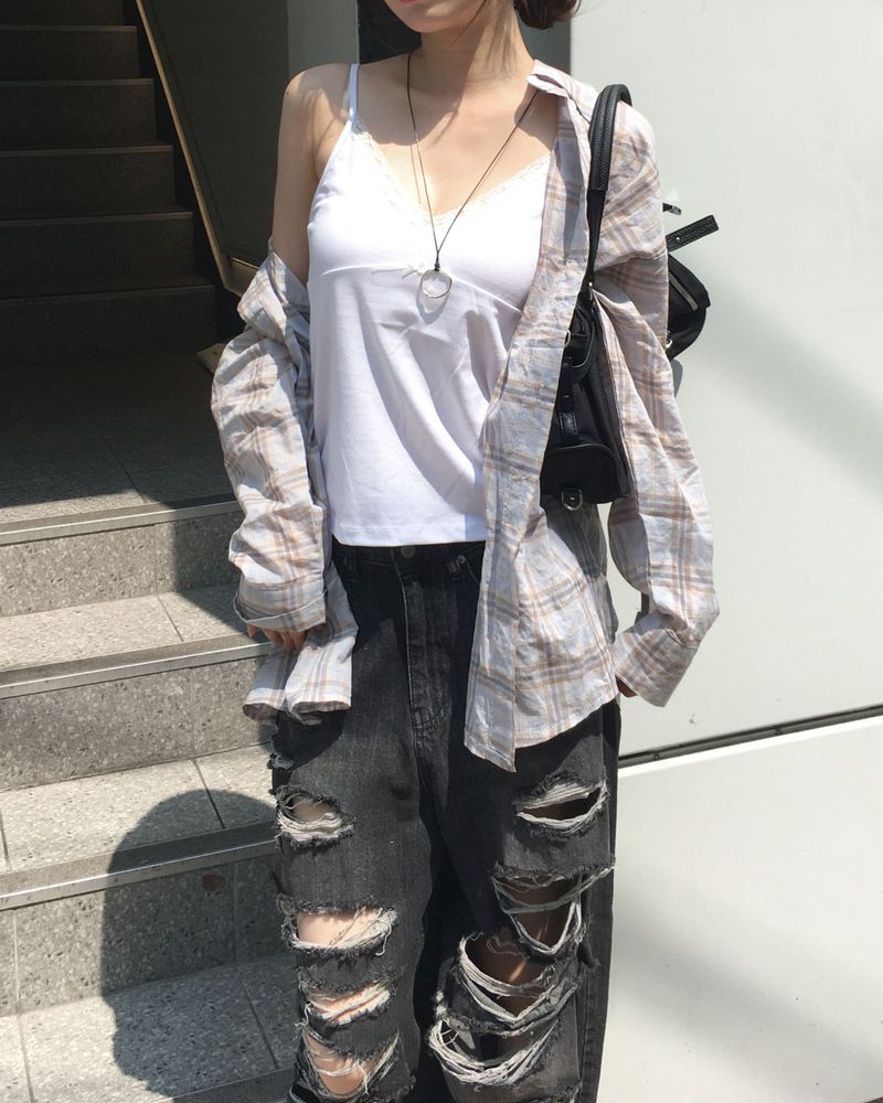 Over check shirts