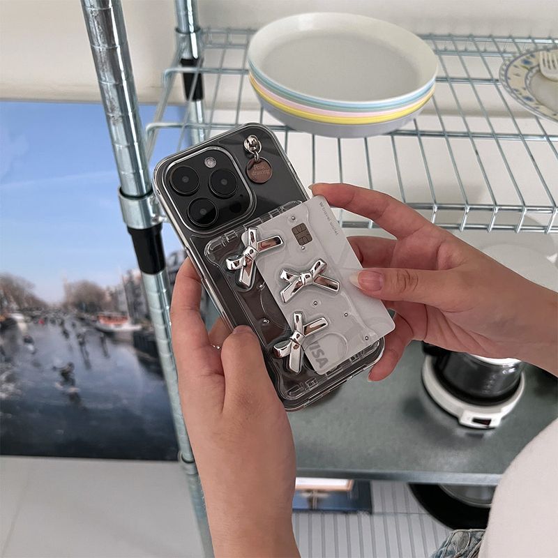 Peakdrawing(ピークドロウィン)の「(Basic ver.) Silver ribbon card slot jelly hard case set(Smartphone Accessories)」