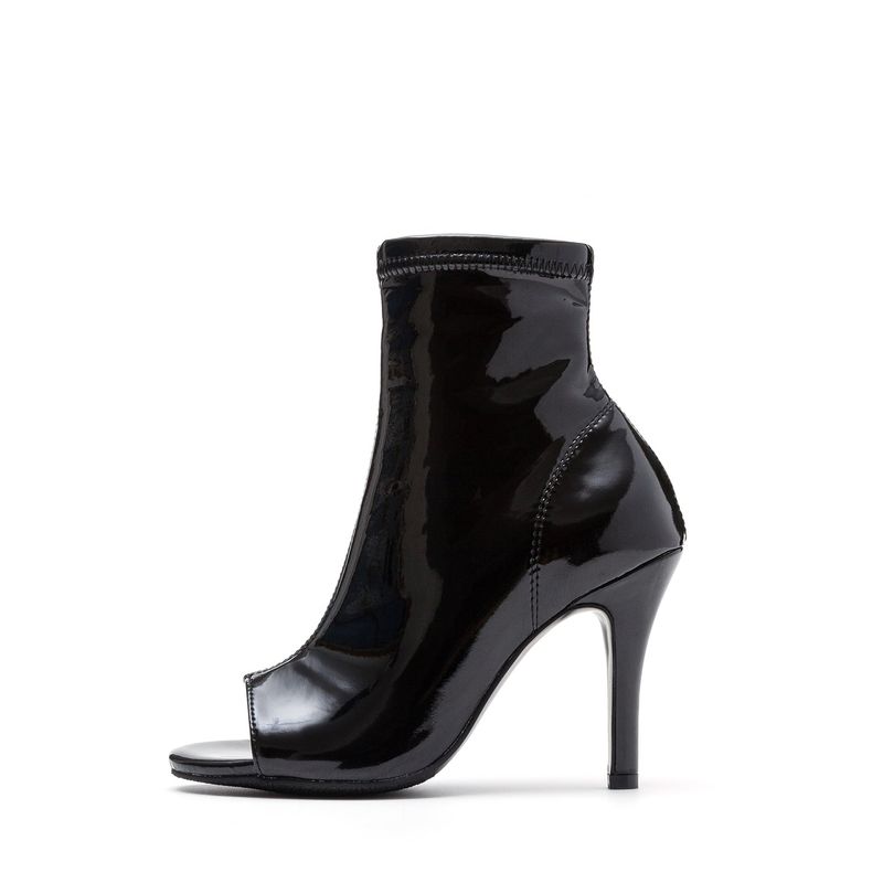 SSIMEEZ（シミズ）の「Open Toe Slim Ankle Heel(Glossy Black)（Shoes）」