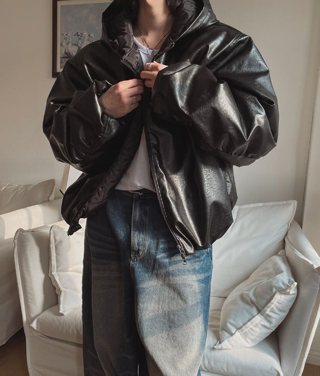 Riot Leather Two Way Bomber Jumper