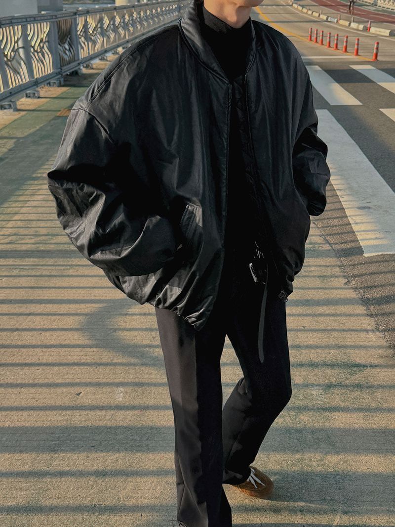 2 Low Leather Bomber MA-1 Jumper (2color)