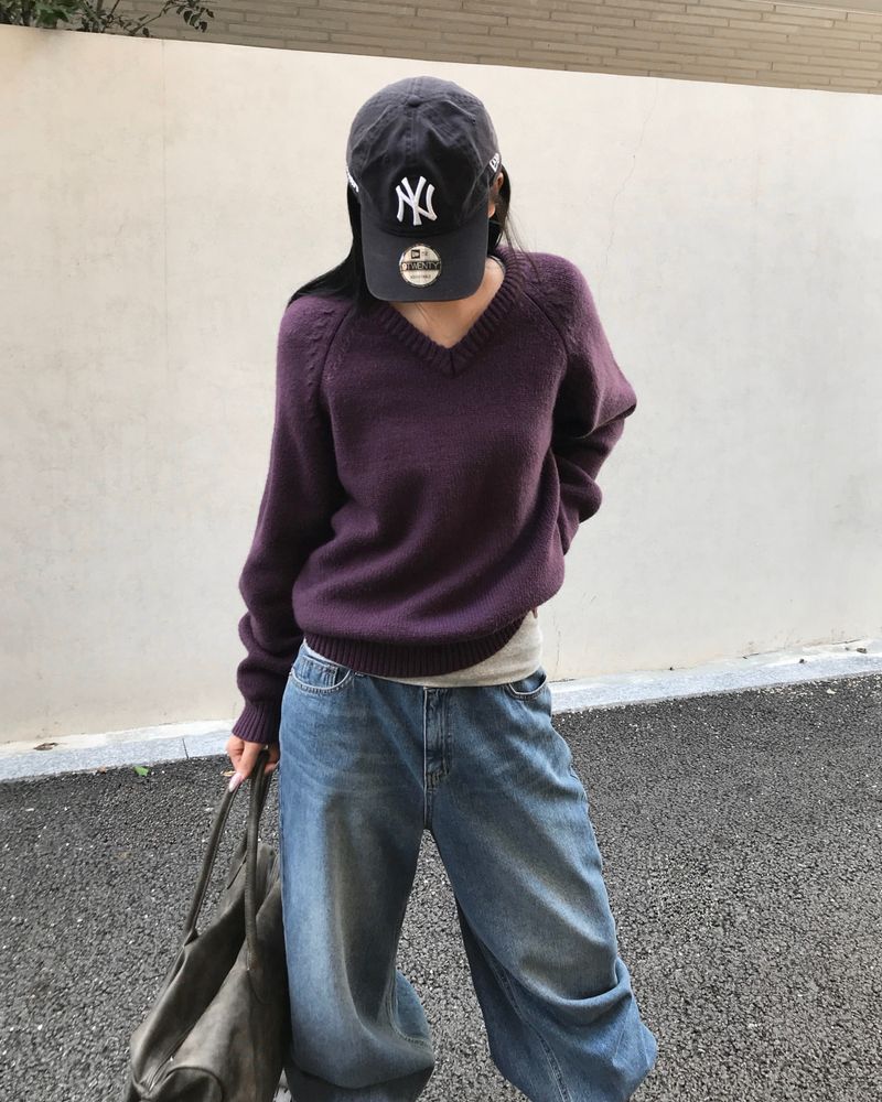 [ORIGINAL] Derr V-Neck Loose-Fit Knit
