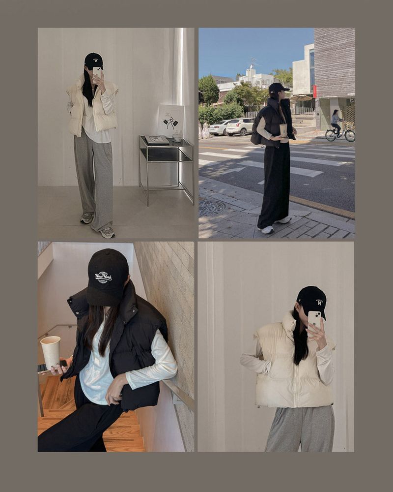 High neck padded vest