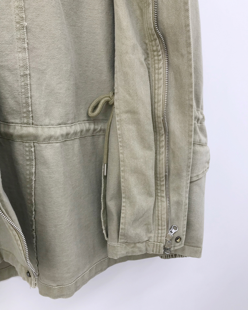 Morrow washed hooded field jacket (2color)