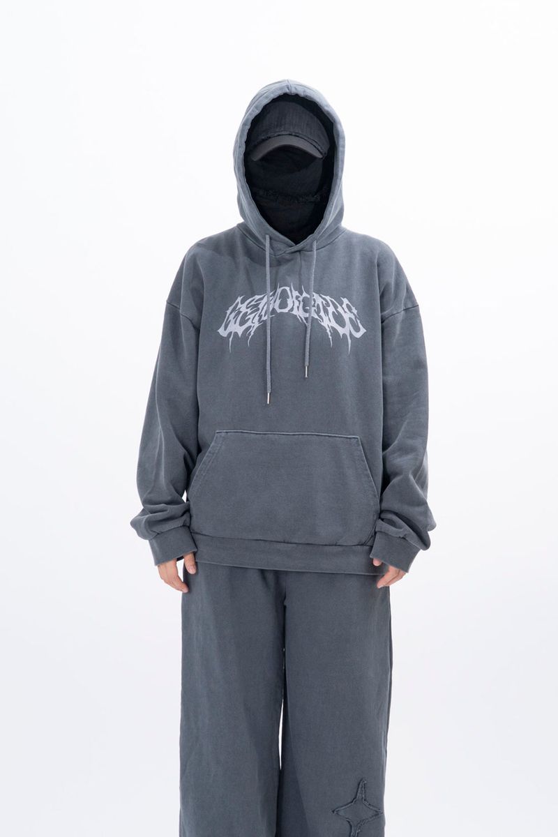 OAN(オアン)の「Flame Lettering Pigment Hood(Tops)」