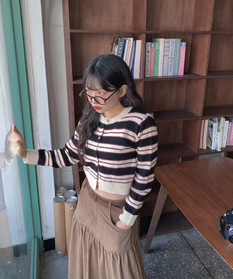 Mode Stripe Cardigan