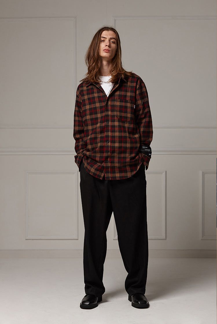 Loose-fit check shirts