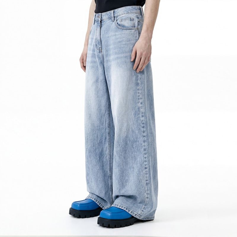 NTET(エヌティーイーティー)の「Basic washing denim pants (faded Indigo)(Pants)」
