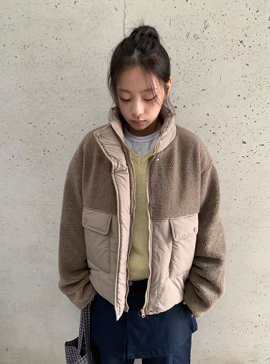 Canyl High-Neck Wool Padded Jumper