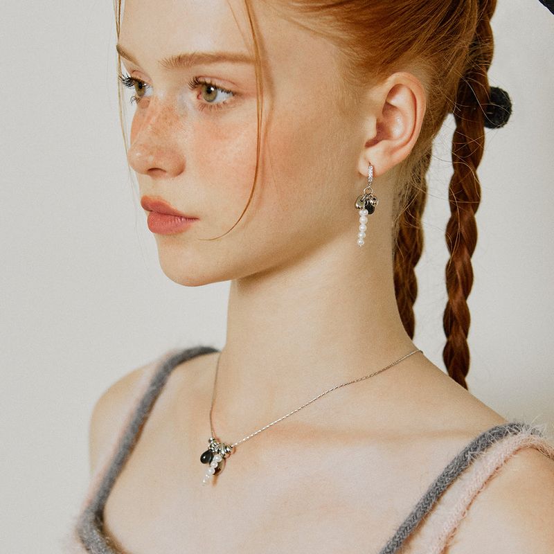 Waterdrop Pearl Logo Surgical Necklace