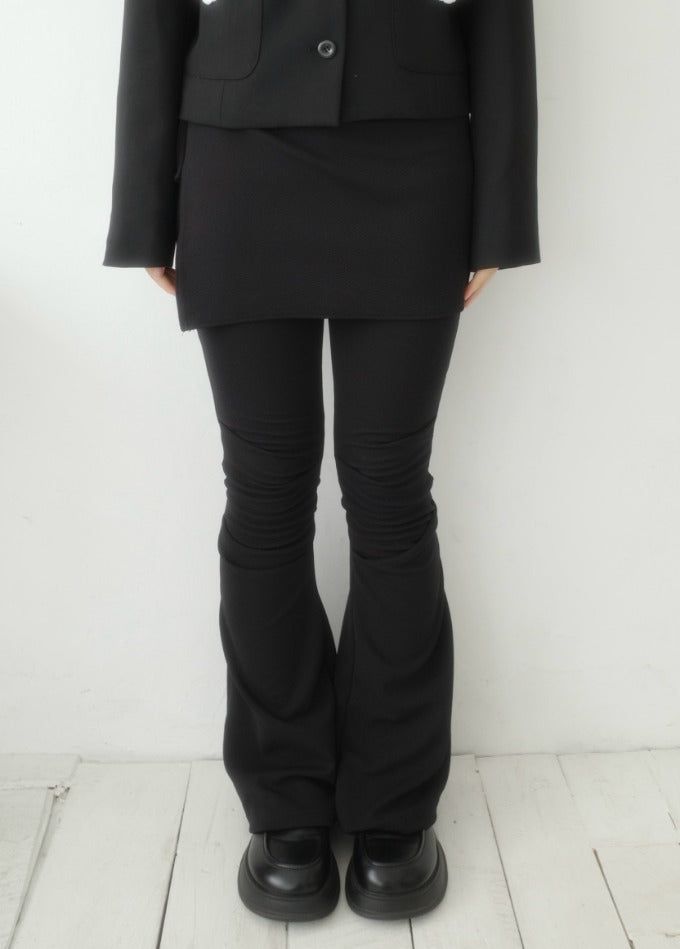 myorang（ミョラン）の「Hush Wrap Skirt Pin Tuck Pants (2color)（Pants）」