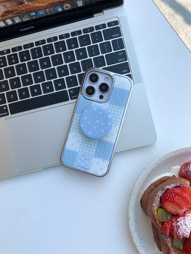[MADE] ブルーパッチ エポキシ MagSafe対応 スマホグリップ