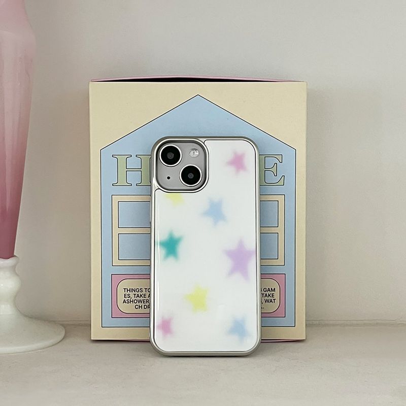 allthesamestudio(オールザセイムスタジオ)の「Pastel star epoxy silver bumper case(Smartphone Accessories)」