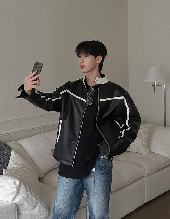 ASCLO(エジュクロ)の「Uno Leather Biker Jacket(Jackets/Outerwear)」