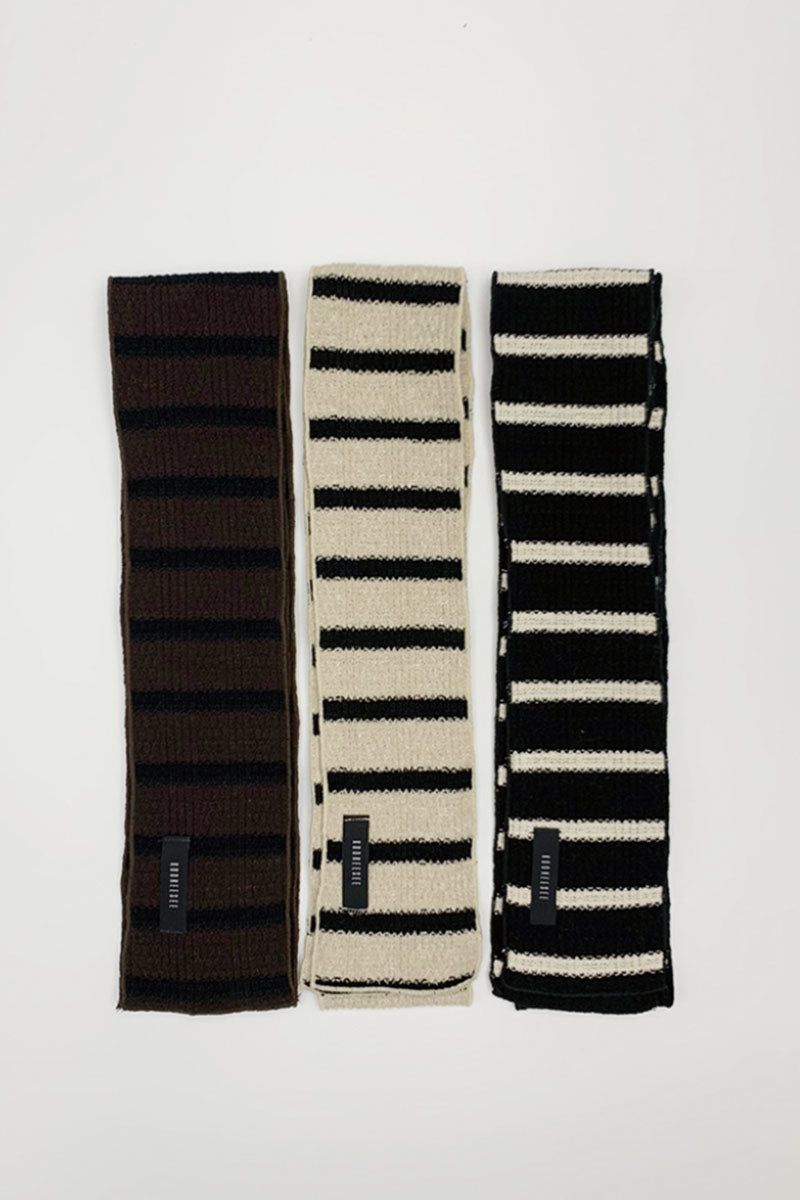 Stripe Winter Muffler (Brown)