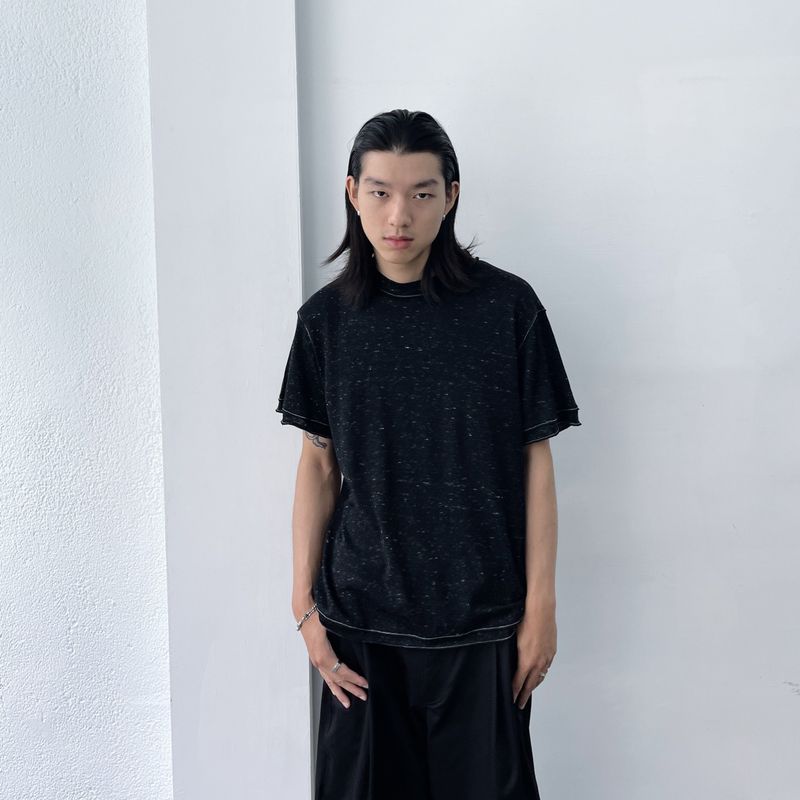 Speckled Reverse Seam Tee