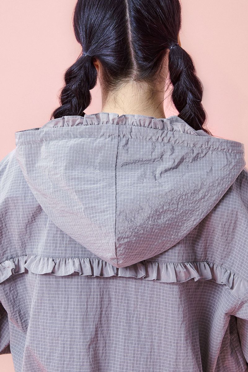 Frilly Woven Jacket [Gray]