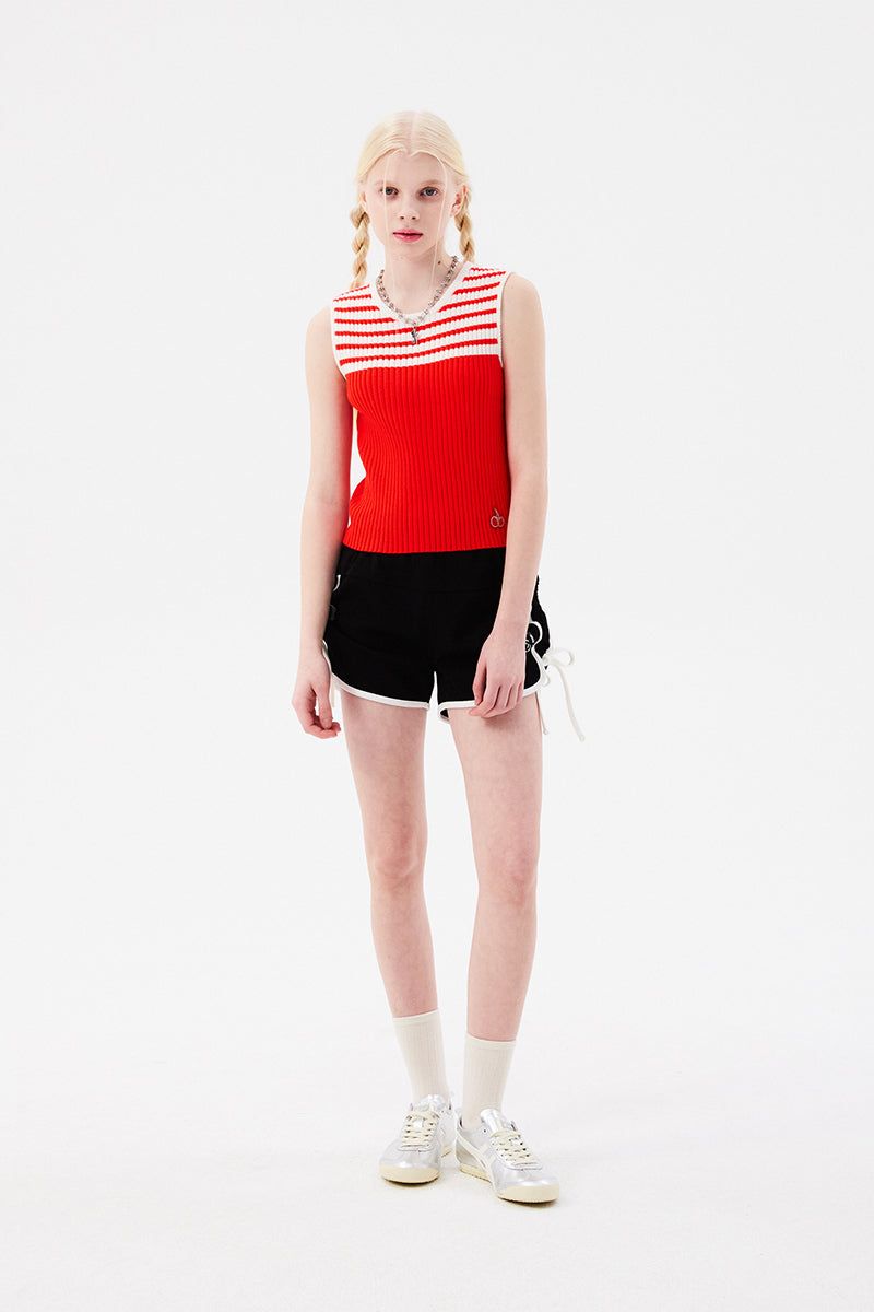 DOODLE CHERRY DOLPHIN PANTS [BLACK]