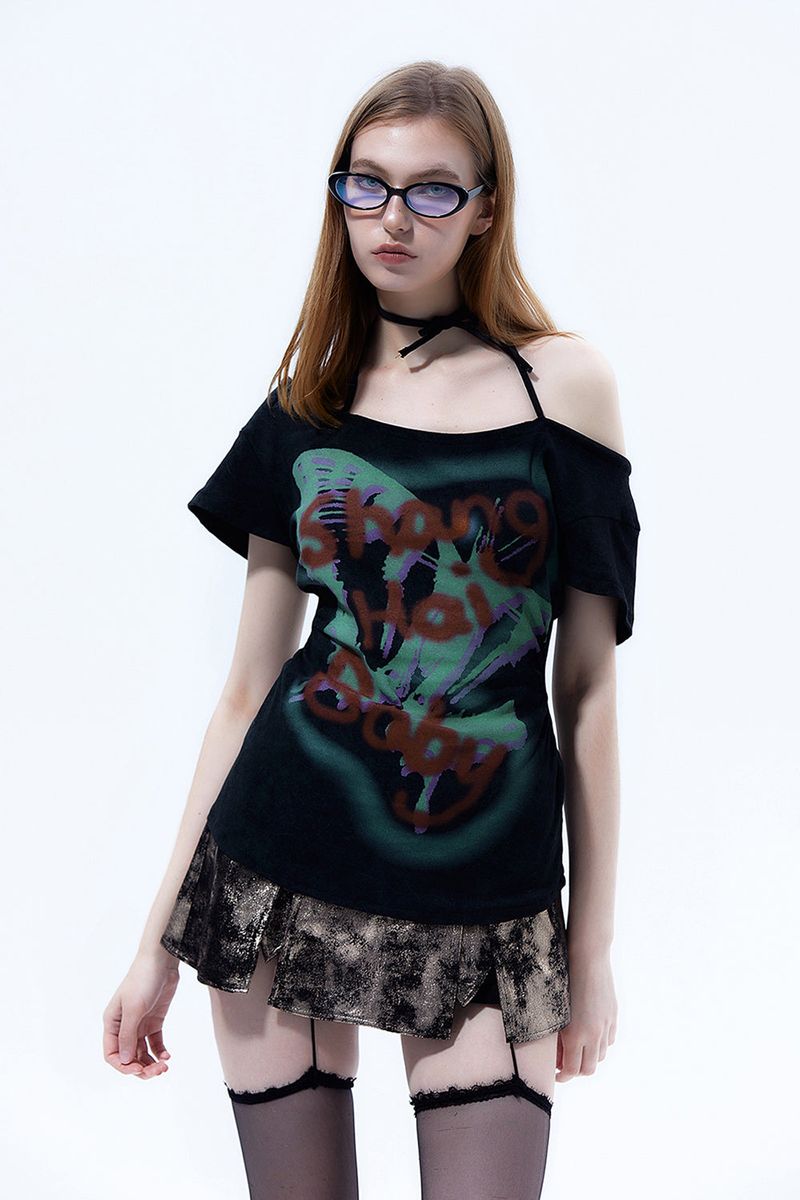 Emoha(エモハ)の「Emoha Butterfly sleeve short sleeve T(Tops)」