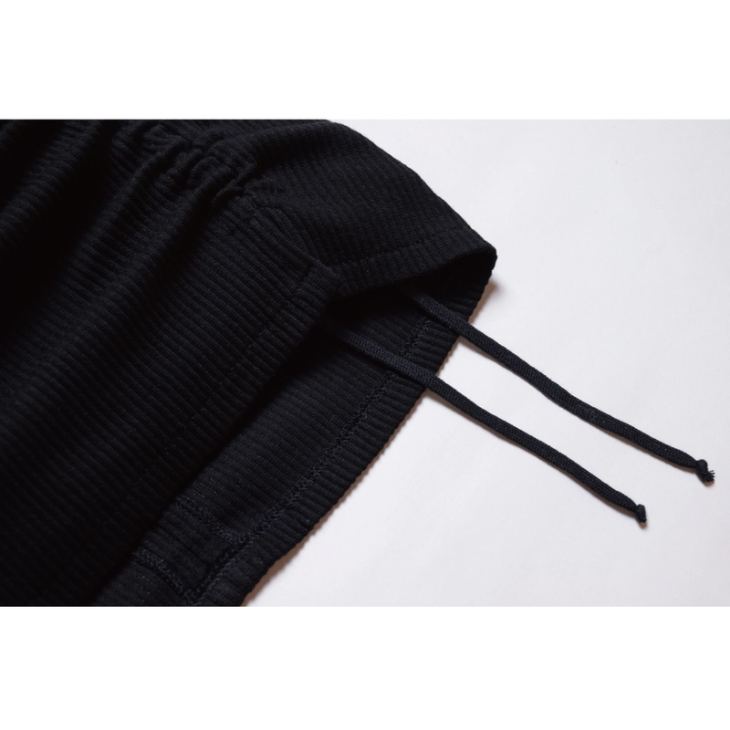 SHIRRING STRING SKIRT BLACK