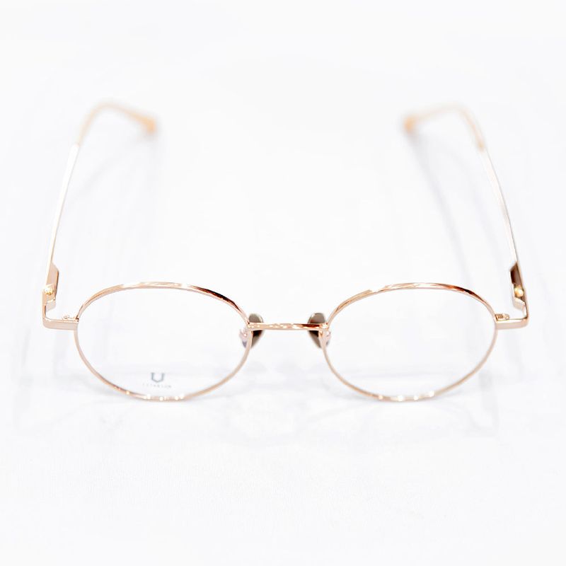 Knouun Round titanium glasses CODE. 103. D Sizzy Rose Gold 