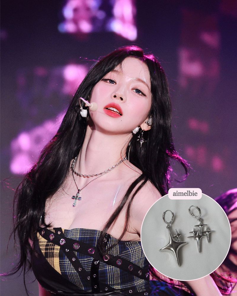  [Aespa Karina, IVE Gaeul Piercing] Sparkle Sparkle Huggies Piercing