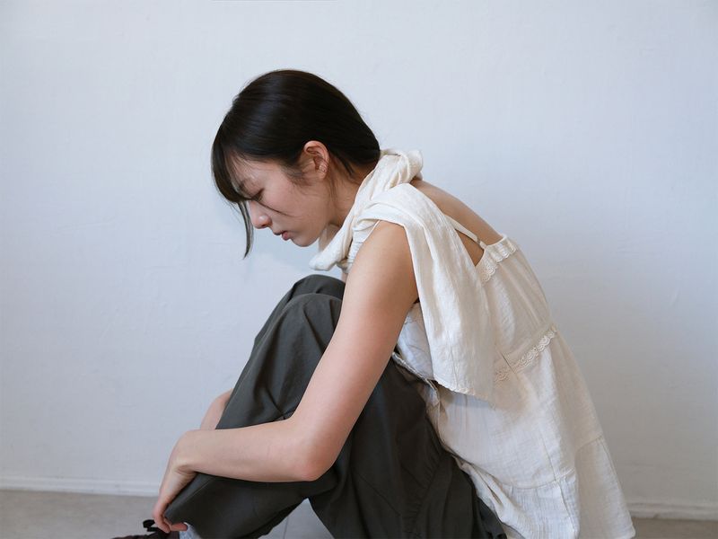 Shirring Cotton Pants (Khaki)