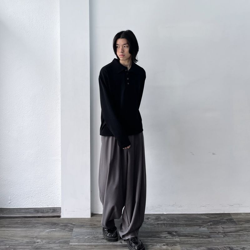2-Way Stand Collar Long Sleeve