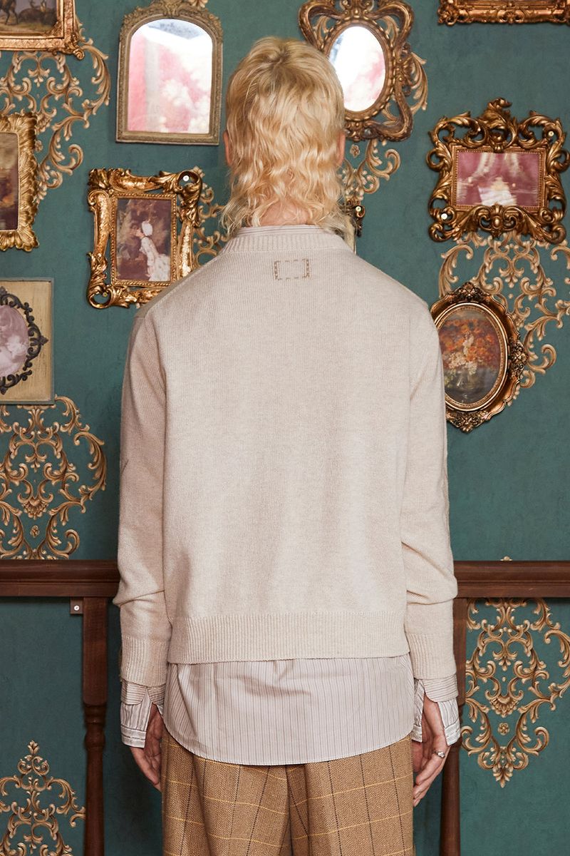 ARGYLE WOOL KNIT / OATMEAL