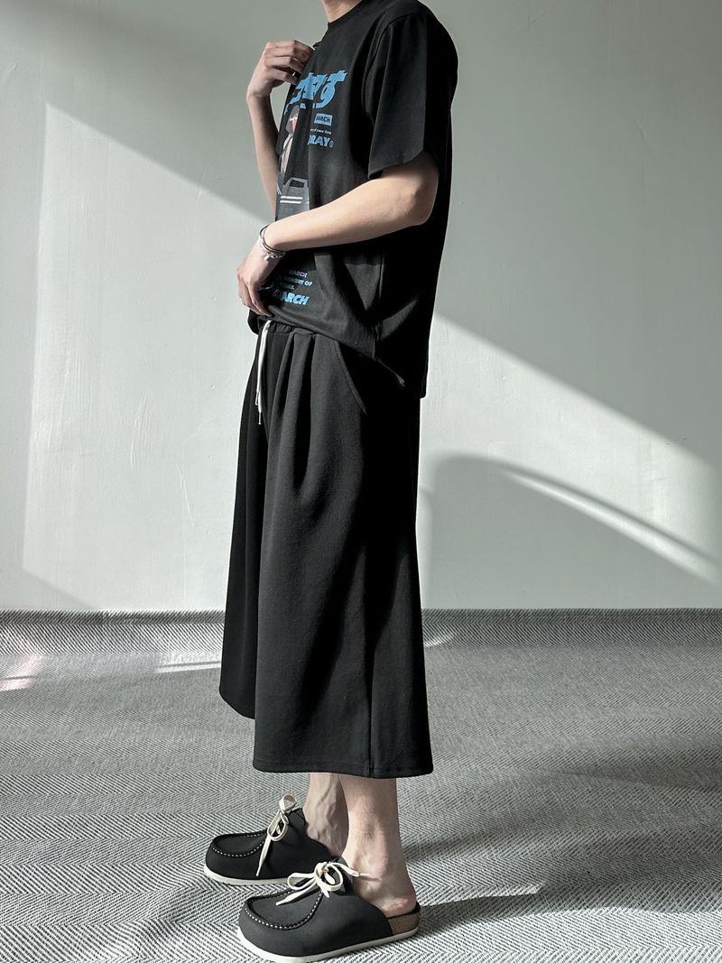 SIO two tuck bermuda sweat pants
