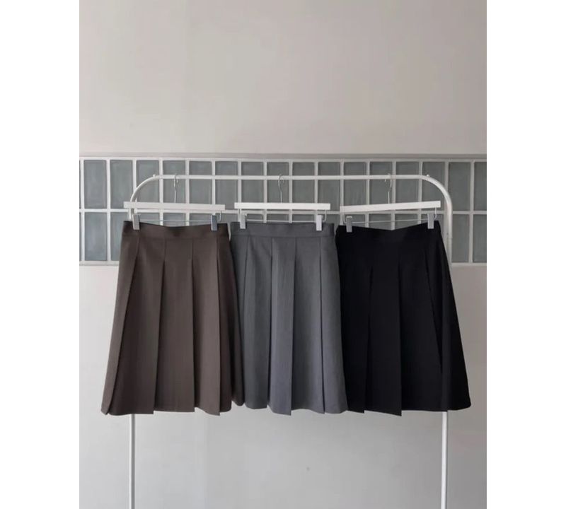 Soko Pleated Midi Skirt (3color)