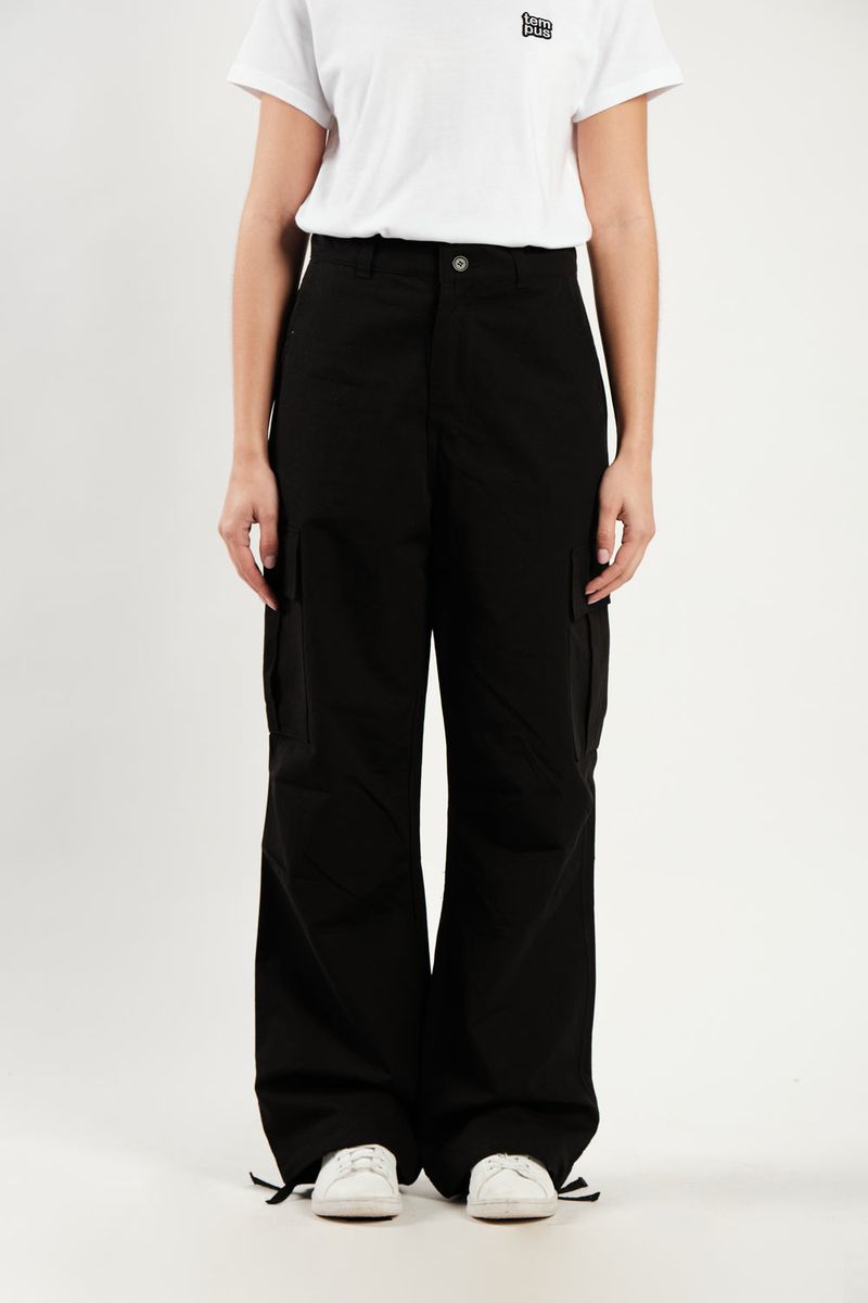 STRING CARGO PANTS [BLACK]