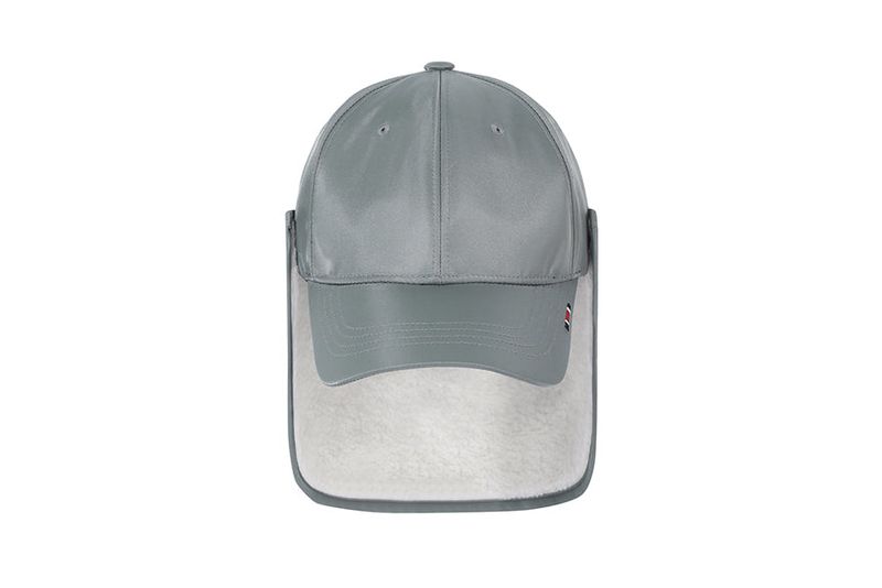 EARFLAP BUTTON BALL CAP_GREY