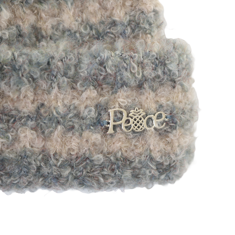 FLUFFY STRIPE BEANIE (2 COLORS)