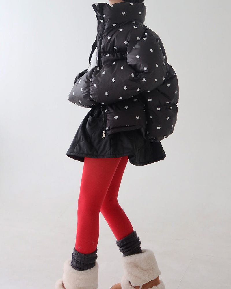 Heart crop short padded coat