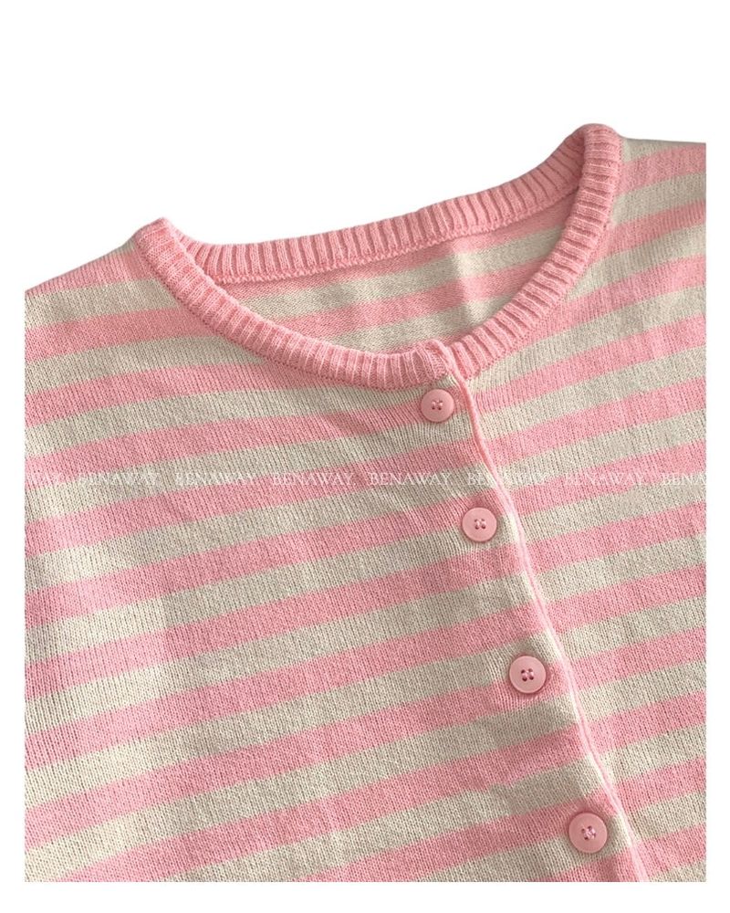 kitsch Round Stripe Cardigan 4C