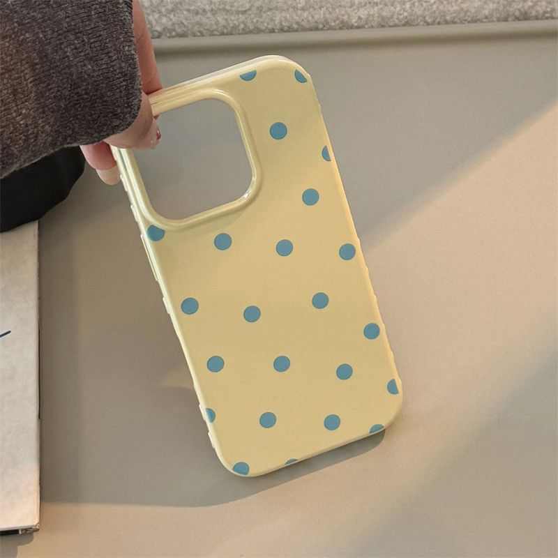 Pastel Tone Dot Pattern Jelly iPhone Case