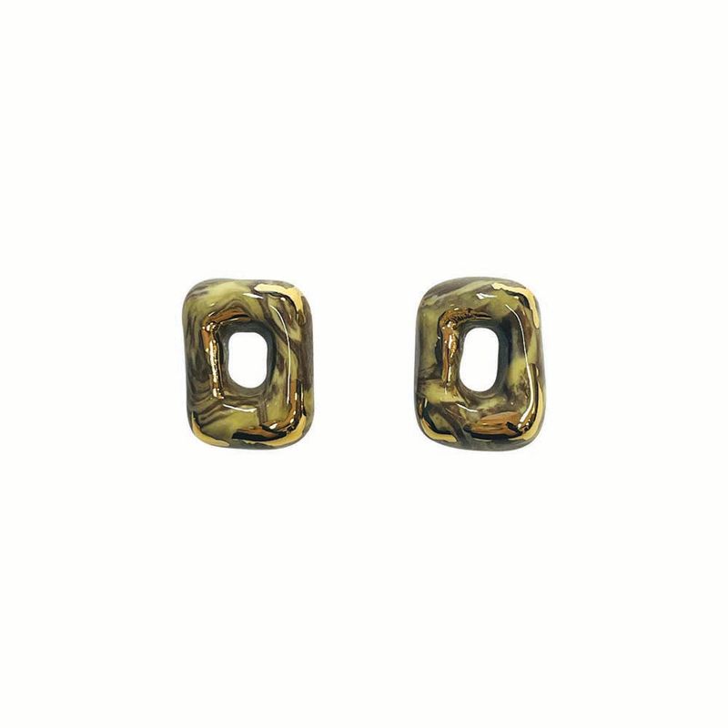 セラミックドーナツマーブルピアス