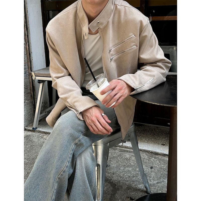 [F/W] Double zipper suede jacket(3color)