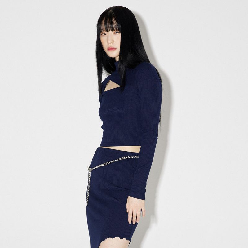 レイヤードラップボレロセット / Layered Wrap Bolero Set [NAVY]