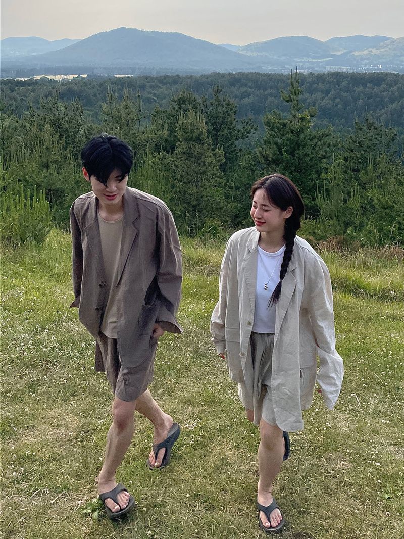 Basic Linen set up blazer jk