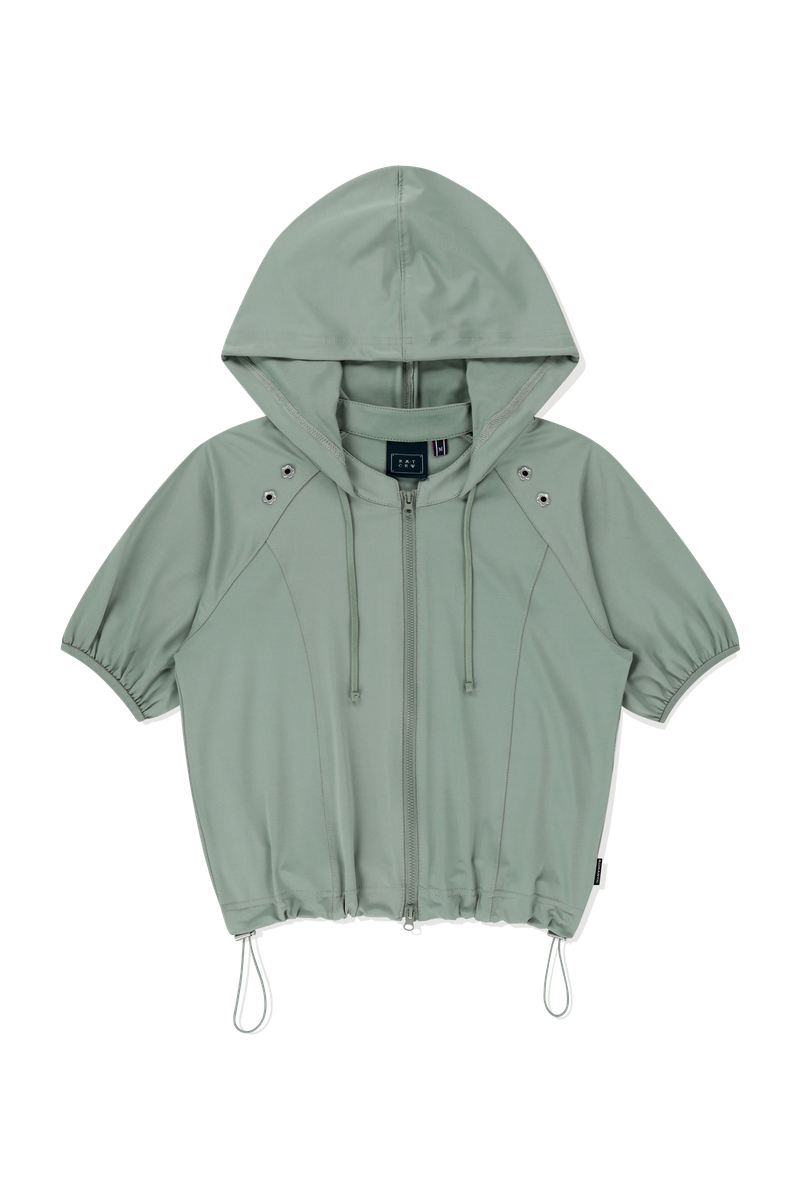 FLOWER EYELET HOOD JACKET