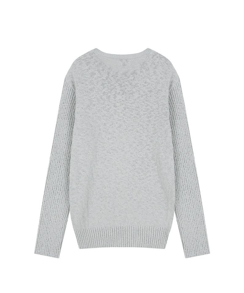 Star Intarsia Knit Grey
