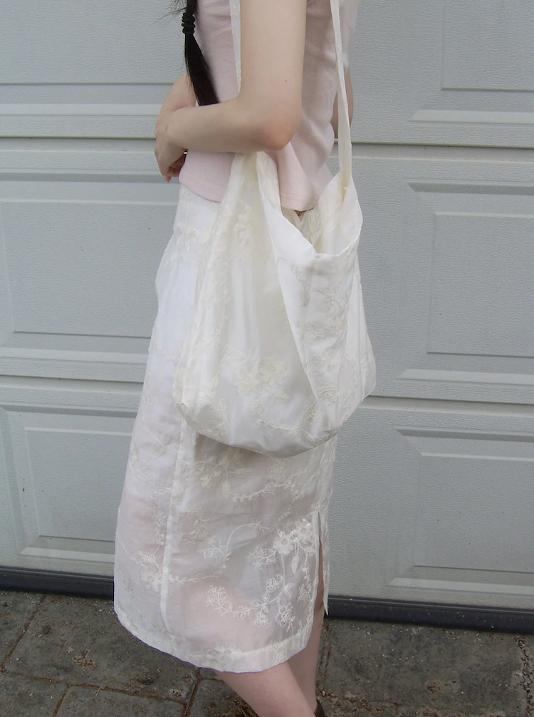 sequin lace skirt bag