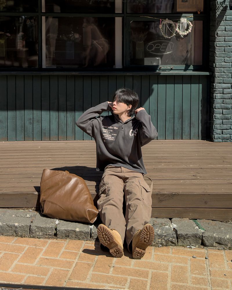Rawden strap wide cargo pants