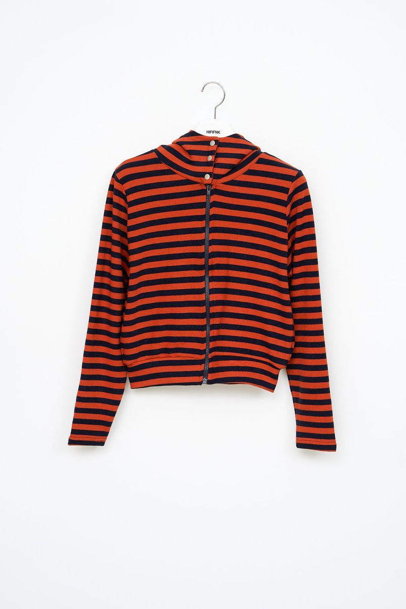(W) Moor Striped Hooded Jacket (3color)