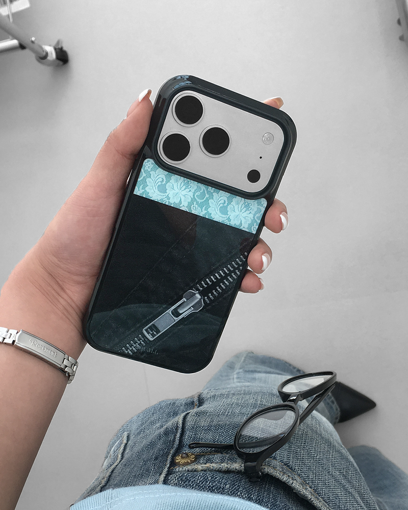 [MADE] Mint Denim Lace phonecase