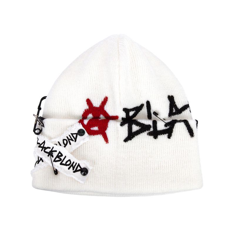 BBD Graffiti Logo Patch Beanie (White)