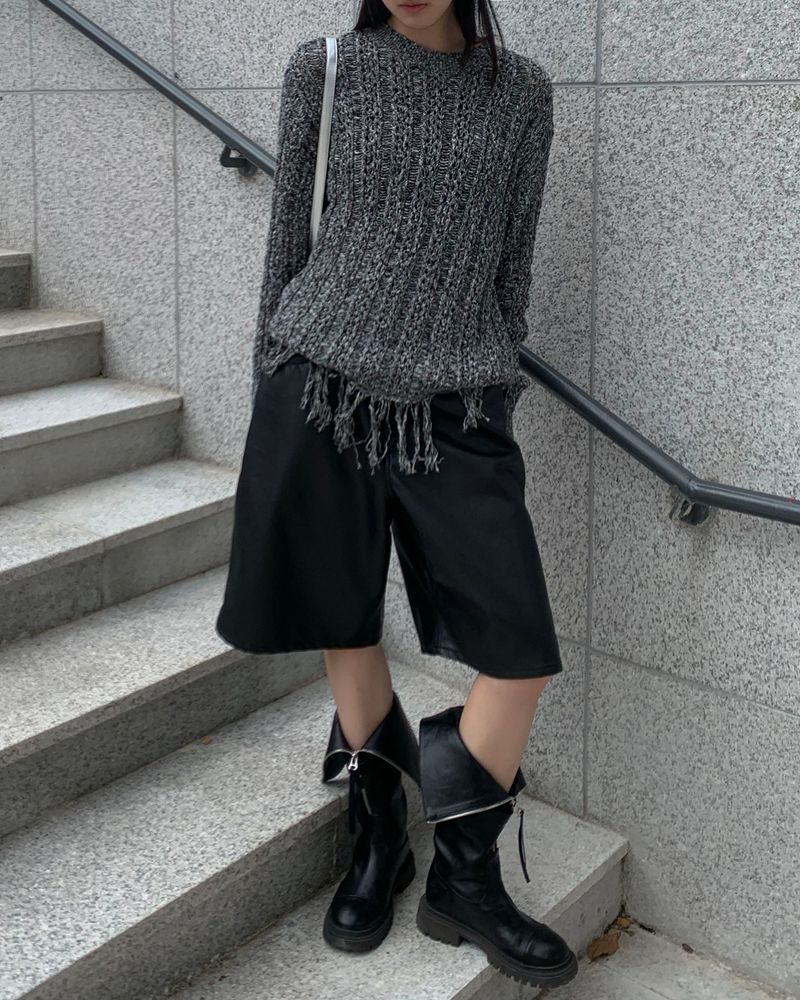 Bermuda leather pants