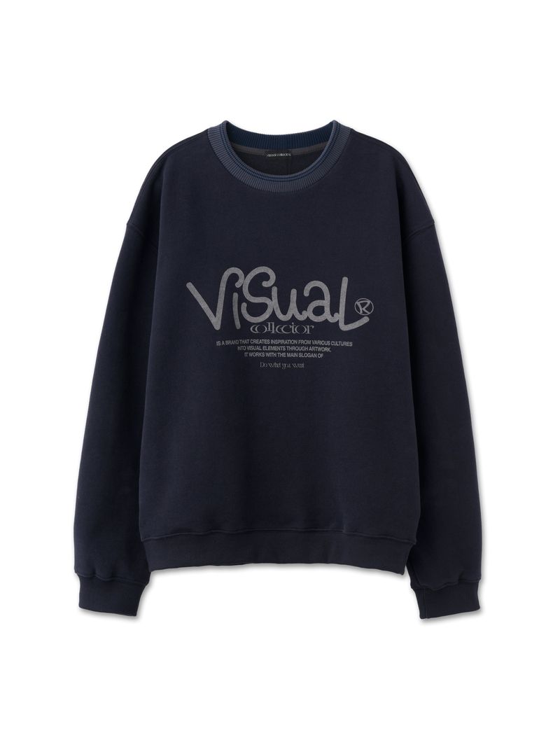 drawing artwork sweatshirt [navy]
